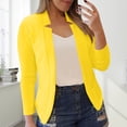 thumbnail image 1 of IMENGL Veste de Petit Tailleur Décontractée Unie, Jaune TG, Taille M-5TG, 1 of 5