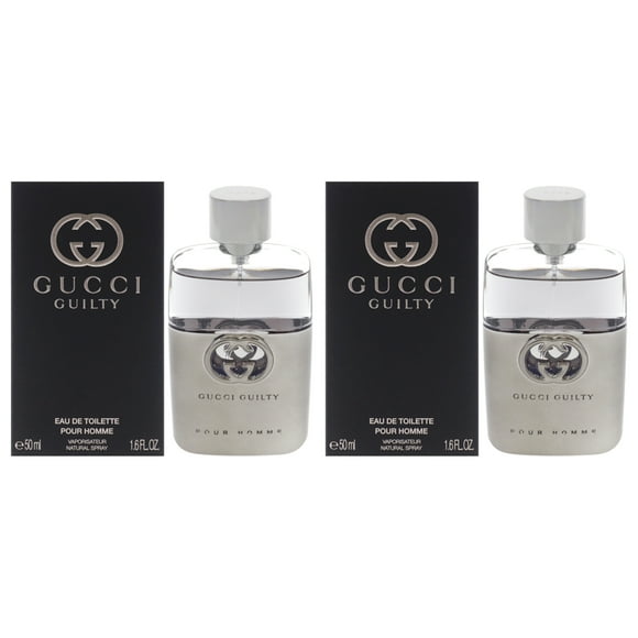 Perfume Guilty de Gucci para hombre en aerosol EDT de 50 ml, paquete de 2 unidades