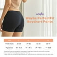 thumbnail image 2 of Waybe PerfectFit Boyshort Panty: Women's Underwear Black S, 2 of 5