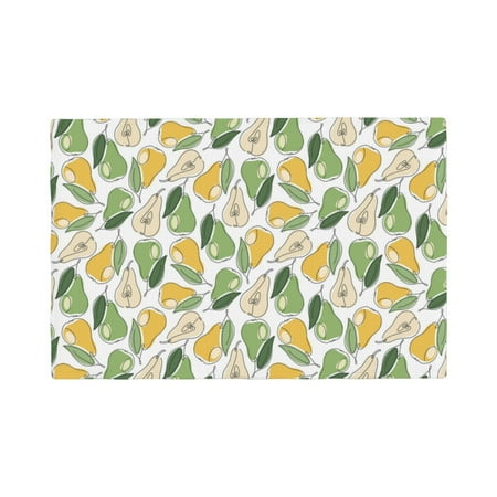

Placemats Set of 4 Fruit Pears Heat Resistant Non - Slip Place mats Waterproof table mat for Kitchen Dining-4片装