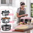 thumbnail image 4 of 2pcs Slow Cooker Liner Heat Resistant High Toughness Oil Proof Leak-proof 6-8 Quarts Slow Cooker Cushion Kitchen Gadget, 4 of 5
