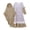 Beige, variant on Girls Muslim Abaya Dress Long Sleeve Floral Prayer Dress with Hijab Long Sleeve Kaftan Dress Size 0-10 Years