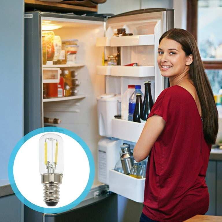 Homemaxs 4 Pcs Refrigerator Bulb LED Fridge Light Replacement E14 Dimming Light Bulb, Size: 6x2x2CM