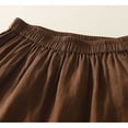 thumbnail image 6 of Ribbed Women Shorts Women’s Ruffle Home Shorts Elastic Waist Lace Shorts Summer Casual Home Sleepwear Loungewear Bottoms Coffee XL, 6 of 9