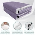 thumbnail image 4 of Quilts Twin Size, Vintage Purple Striped Soft Comforter Bedding Set for Bed, Farmhouse Modern Stripes Boho Lightweight Quilted Bedspread with Pillow Cover(2 Pieces) for All Season, 68x86 Inch, 4 of 9