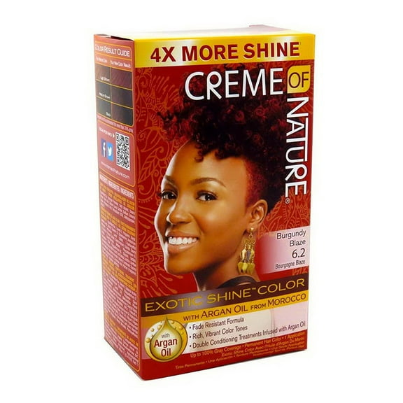 Creme of Nature Exotic Shine Hair Color with Argan Oil, 6.2 Burgundy Blaze, 1 Ea, 2 Pack
