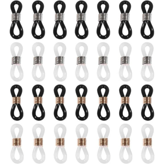 Eyeglass Ear Pad 100pcs Eyeglass Chain Ends Adjustable Rubber Ends Connectors for Eye Glasses Holder Necklace Chain Eyeglass Sleeve Retainer