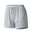 thumbnail image 5 of MRULIC shorts for women Women Casual Summer Workout Yoga Athletic Sports Hiking Drawstring Shorts With Pockets Grey + XL, 5 of 6