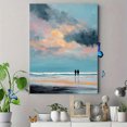 thumbnail image 4 of Couple Beach Abstract Canvas Wall Art 15.75x11.81 Inches, 4 of 8
