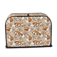thumbnail image 2 of Yiaed Autumn Fox with Brown Plants Print Two Slice Bread Machine Cover, Universal Size Kitchen Appliance Cover for Bread Machine,Bread Machine Cover, 2 of 7