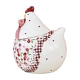 thumbnail image 2 of Hometravel Ceramic Storage Jar, Chicken Shaped Jar with Lid, Creative Countryside Kitchen Canister for Countertop, Living Room, Table Decor, 2 of 8