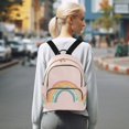 thumbnail image 7 of JIALIOU Mini Backpack Purse for Women Quilted Casual Daypack Small Travel Shoulder Bag, Hand-painted Rainbow, 7 of 7