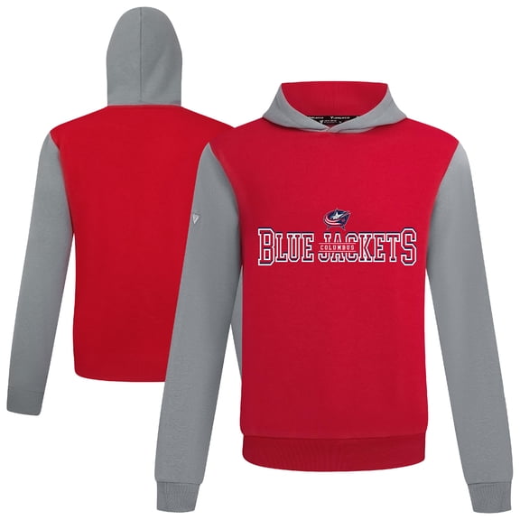 Men's Levelwear  Red/Gray Columbus Blue Jackets Ultimate Journey Pullover Hoodie