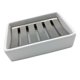 thumbnail image 4 of Jabonera de cerámica, soporte de acero inoxidable para baño y ducha, caja de jabón con drenaje de doble capa, 4 of 6