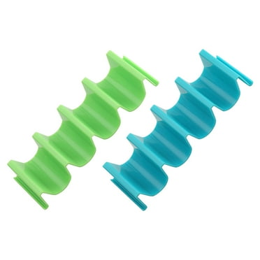2Pcs Colorful Taco Holder Stands: Taco Trays Large Taco Tray Plates Holds to 4 Tacos Each Suitable for Hard or Tacos