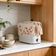 thumbnail image 4 of Toaster Cover 4 Slice, Orange Spring Floral Dustproof Bakeware Oven Protector with Top Hook, Summer Botanical Rustic Daisy Waterproof Small Kitchen Appliance Toasters Dust Cover, 12"x11"x8", 4 of 9