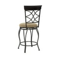 thumbnail image 4 of Linon Bryson Round 25" High Back Metal Swivel Counter Stool, Brown/Light Brown, 4 of 8
