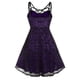 thumbnail image 4 of Mini vestido con cremallera y camisola sin mangas con retazos de malla de encaje de Halloween para mujer de talla grande Fridja  hj6058, 4 of 5