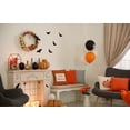thumbnail image 4 of 26" x 26" Simply Daisy Halloween Happy Halloween Ticking Polyester Accent Pillow, Dark Red Qty 1, 4 of 6
