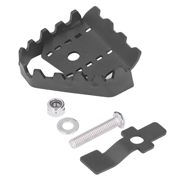 Motorbike Brake Enlarge Pegs, Motorcycle Brake Pedal Extender Rear Oxidized Aluminium Alloy Anti Slip Flexible Operation For Modification Black,Grey