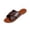 Brown, variant on Women Studded Perforated Flat Slide Sandals Cushioned Footbed Non Slip Plus Size Shoes Spring Summer Street Style,Brown