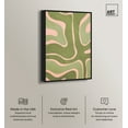 thumbnail image 2 of Magdalena Green Modern Abstract Geometric Canvas Wall Art by Art Remedy, Black Floater Frame, 10"x15", 2 of 7