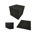 thumbnail image 2 of Bookishbunny 48 Packs Acoustic Foam Tiles Wall Record Studio Sound Proof 12 x 12 x 1 inch Panels, 2 of 7