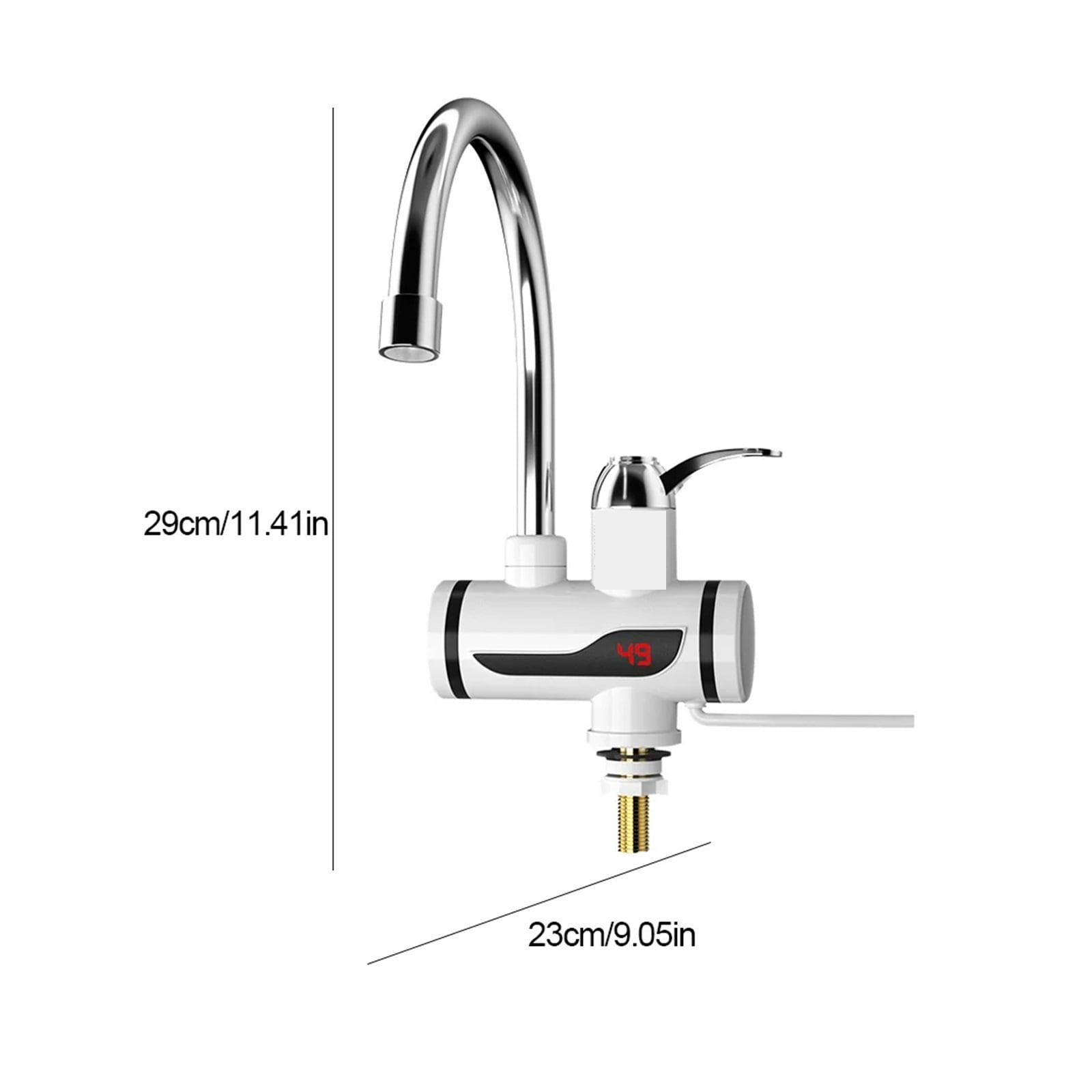 Electric Instant Water Heater Faucet 3000W Hot Cold Mixer Tap Temperature Display for Kitchen ,Tankless Design