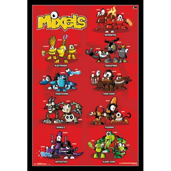 Lego Mixels - Grid Laminated & Framed Poster Print (22 x 34)