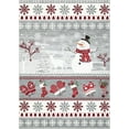 thumbnail image 3 of Christmas Area Rug 4' x 6', Xmas Snowflake Rug for Living Room, Washable Carpet with Non Slip Rubber Backing, Low Pile Non Shedding Printed Mat, Floor Covering for Bedroom, Gray, 3 of 7