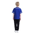 thumbnail image 5 of TOPTIE Boys Baseball Jersey, Kids Button Down Jersey T-Shirt Softball-Blue White-12 months, 5 of 8