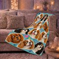 thumbnail image 6 of Cavalier Charles Spaniel Portrait Collage, Playful Pet Portrait Pattern, Warm Flannel Blanket for Living Room and Bedroom, Dog Lovers person's Day Gift, Pet Lover Home Decor, 6 of 9