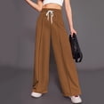 thumbnail image 2 of Mlzmgr Sweatpants for Women Drawstring Elastic Waist Loose Fitted Sports Trousers Casual Workout Pants, 2 of 4