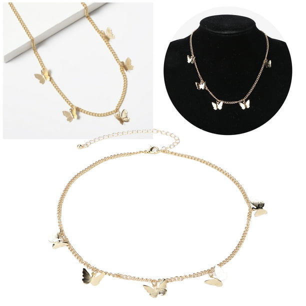 Collares para Mujer Collar Simple de aleación Collar de Cadena Fina Y Ligera Longitud Ajustable Delicado Círculo Gargantilla Joyería para Mujeres Novia Regalos de Cumpleaños ANGGREK Otros