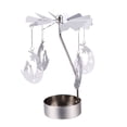 thumbnail image 1 of EeaseCA 1pc Rotary Candle Stand Romantic Candlestick Candle Holder (Silver), 1 of 7