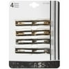 Vidal Sassoon: Silver/Gold Model #Vs11206 Barrettes, 4 ct