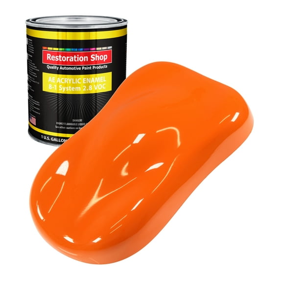 Restoration Shop Omaha Orange Acrylic Enamel Auto Paint - Gallon Paint Color Only - Single Stage High Gloss