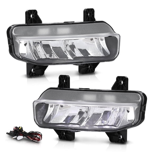 CROSSDESIGN Pair LED Clear Lens Fog Lights Lamps Fit for Dodge RAM 1500 2500 3500 2019-2022