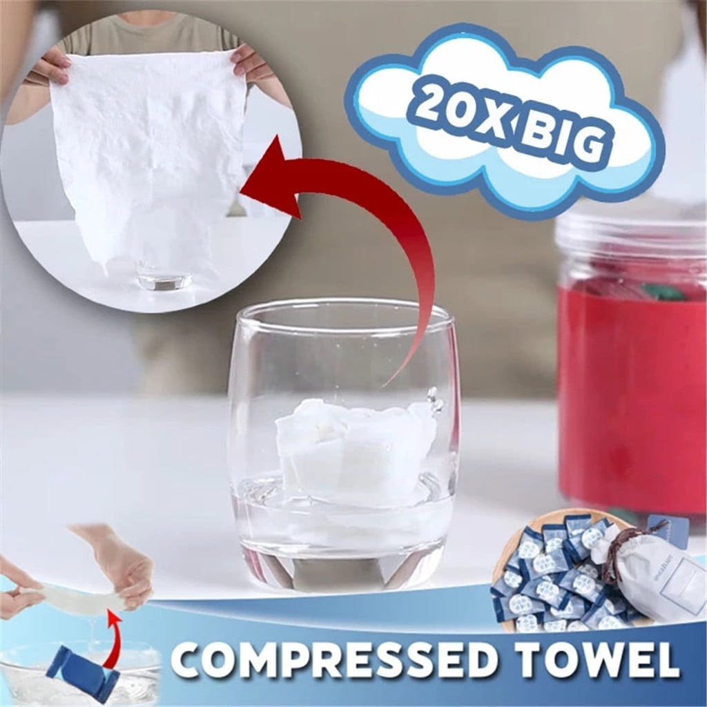 30pcs Disposable Portable Travel Cotton Compressed Towel Mini Face Care  20*22cm 