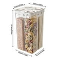 thumbnail image 3 of Grain Storage Jar Under $5! Yannianjz Sealed Grain Storage Jar, Kitchen Rice Bucket, Compartmentalized Food Organizer, for Beans, Cereal, Noodles, Pantry Organizer, Transparent, Stackable, Airtight, 3 of 3