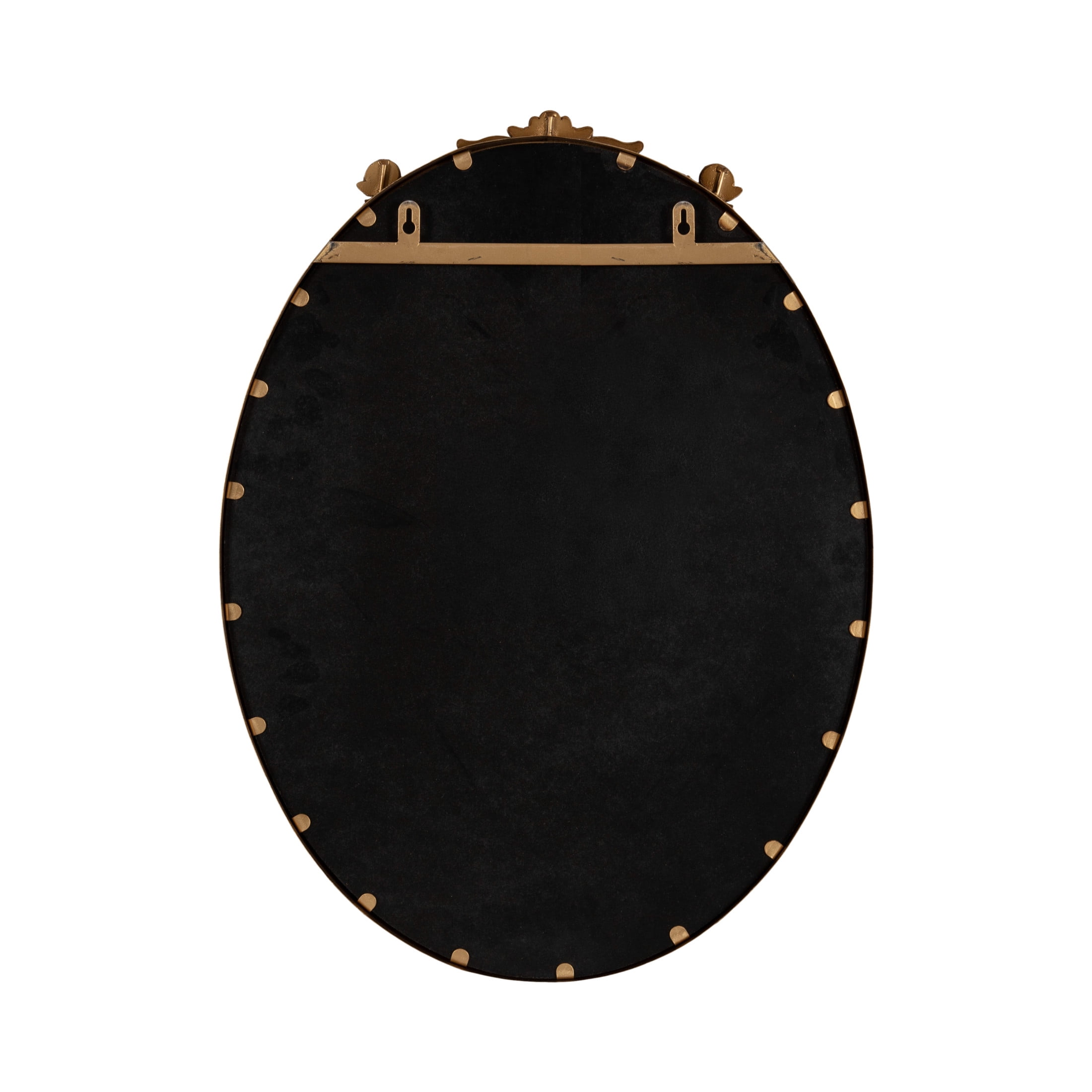 Kate and Laurel Arendahl Decorative Oval Pinboard, 18 x 24, Gold, Framed Round Ornate Vintage Cork Board for Use as Motivational Vision Board or Wall Organizer