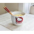 thumbnail image 4 of Sanrio Hello Kitty Japanese Ceramic Ramen Noodle Rice Bowl with Chopsticks, Microwave Safe, 20 Ounces, 4 of 8