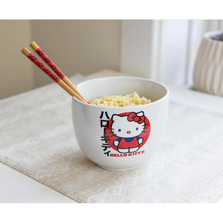 14oz Porcelain Rice Bowl Set With Chopsticks - Asian Style Ceramic Bowl With Spoon, Dishwasher Safe