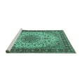thumbnail image 2 of Ahgly Company Machine Washable Indoor Round Persian Turquoise Blue Traditional Area Rugs, 7' Round, 2 of 4