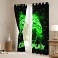 thumbnail image 3 of Manfei Kids Gamepad Controller Blackout Curtains (2-Pack 42x63) Green Polka Dot Decor For Boys, 3 of 6