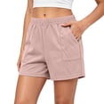 thumbnail image 2 of YYDGH Women's Casual Shorts Summer Loose Athletic Workout Sweat Shorts Lounge Running Elastic Waist Shorts with Pockets, 2 of 9