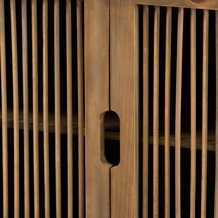 Baxton studio alina medium oak on sale 2 door accent storage cabinet