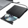 thumbnail image 1 of Haiway Unidad de DVD externa, USB 3.0 Tipo-C Grabadora de CD CD portátil DVD +/-RW Unidad óptica Slim CD DVD ROM Regrabadora Reproductor de CD/DVD Lector para computadora portátil Computadora MacBook, 1 of 5