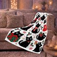 thumbnail image 6 of Christmas Cat, Playful Pet Portrait Pattern, Warm Flannel Blanket for Living Room and Reading Nook with Detailed Artwork, Cat Lovers Christmas Gift, Pet Lover Home Decor, 6 of 9