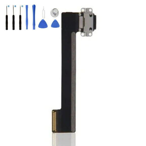 Eutoping USB Charging Port For Apple iPad Mini 4 iPad mini 5 A1538 A1550 A2124 A2126 A2133 Black Dock Connector Charger Board Flex Cable Assembly Replacement with tool